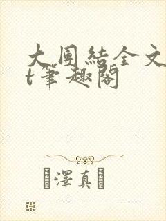 大团结全文txt笔趣阁