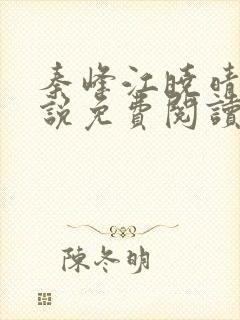 秦峰江晓晴的小说免费阅读