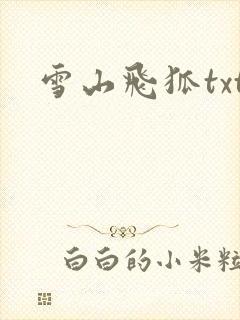 雪山飞狐txt