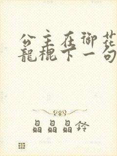 公主在御花园吃龙棍下一句