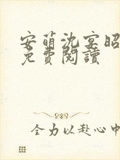 安萌沈宴昭小说免费阅读