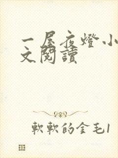 一屋夜灯小说全文阅读