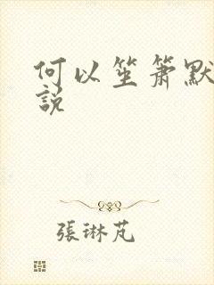 何以笙箫默 小说