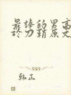 最棒的男高中生于刀鞘原文阅读