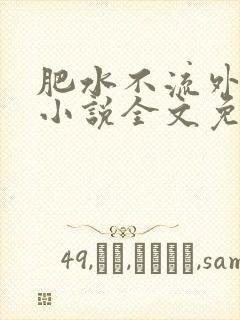 肥水不流外人田小说全文免费阅读全本免