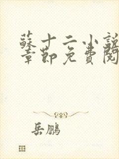 苏十二小说最新章节免费阅读