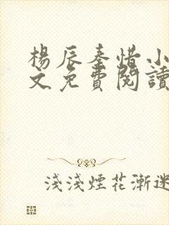 杨辰秦惜小说全文免费阅读完整版