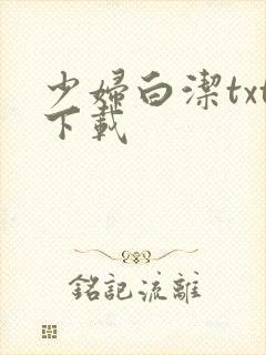 少妇白洁txt下载