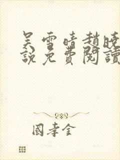 吴雪晴赵晓东小说免费阅读