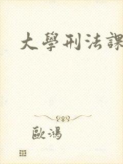 大学刑法课