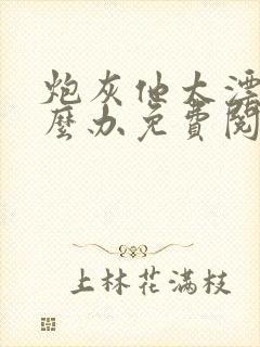 炮灰他太漂亮怎么办免费阅读