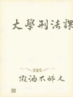 大学刑法课