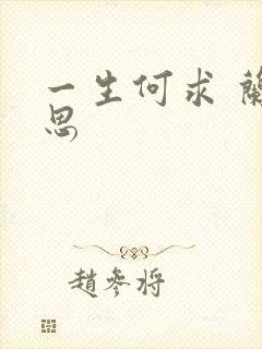 一生何求 兰思思