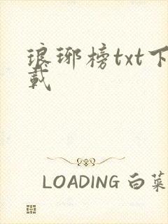 琅琊榜txt下载