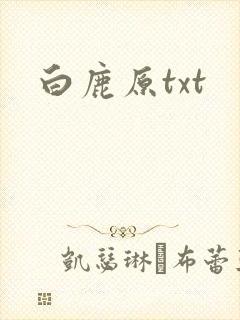 白鹿原txt