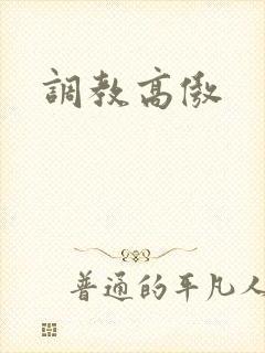 调教高傲