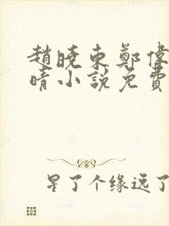 赵晓东郑伟吴雪晴小说免费阅读