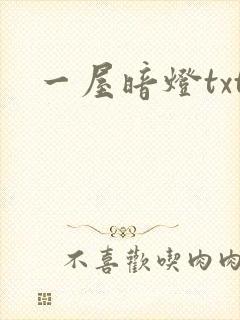 一屋暗灯txt