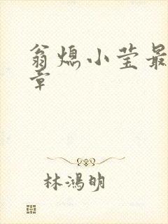 翁熄小莹最新节章