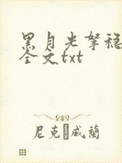 黑月光拿稳小说全文txt