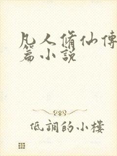 凡人修仙传人界篇小说