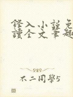 锋入小说免费阅读全文笔趣阁