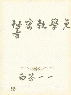 秘密教学免费观看