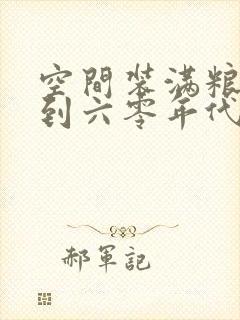 空间装满粮食回到六零年代