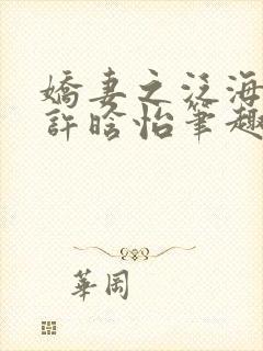 娇妻之泛海之舟许晗怡笔趣阁