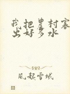 我把农村寡妇日出好多水