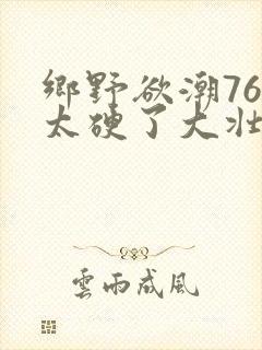 乡野欲潮76章太硬了大壮下载
