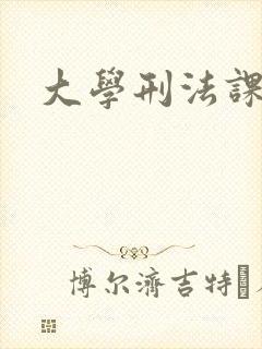 大学刑法课