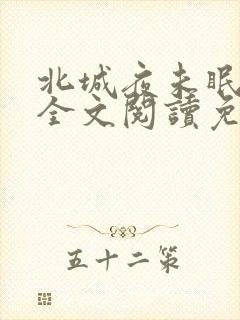 北城夜未眠小说全文阅读免费