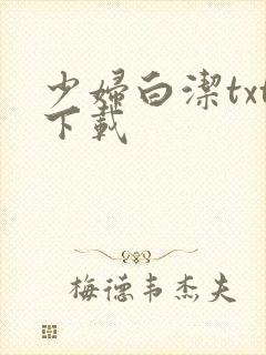 少妇白洁txt下载