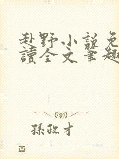 赴野小说免费阅读全文笔趣阁