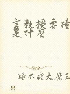 言教授要撞坏了是什么