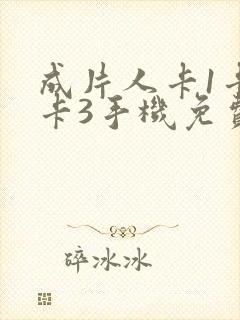 成片人卡1卡2卡3手机免费看