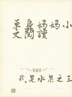 单身妈妈小说全文阅读