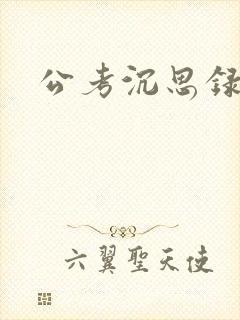 公考沉思录