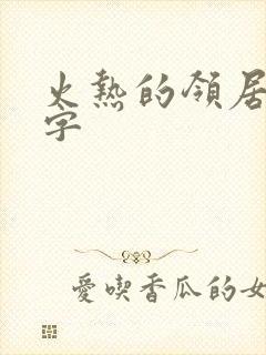 火热的领居中文字