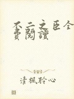 不二之臣全文免费阅读