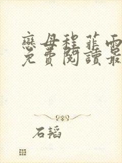 恋母程菲雨全文免费阅读最新章节