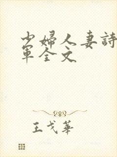 少妇人妻诗雨小军全文