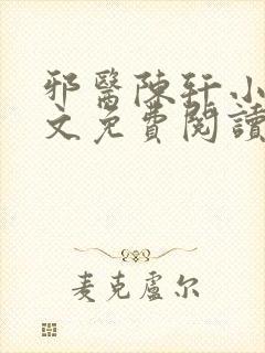 邪医陈轩小说全文免费阅读