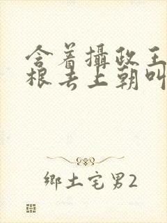 含着摄政王的紫根去上朝叫什么