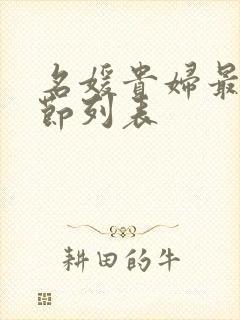 名媛贵妇最新章节列表