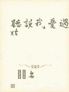 听说我爱过你txt