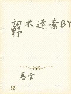 词不达意BY咩野