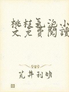 桃枝气泡小说全文免费阅读