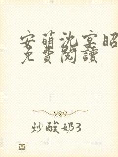 安萌沈宴昭小说免费阅读